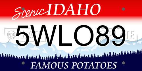 5WLO89 Idaho License Plate