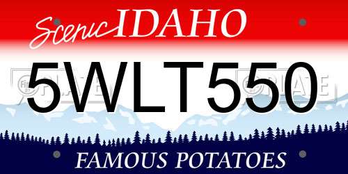 5WLT550 Idaho License Plate
