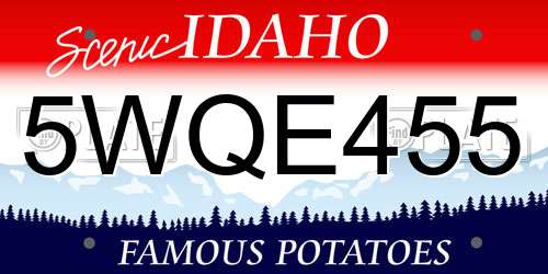 5WQE455 Idaho License Plate