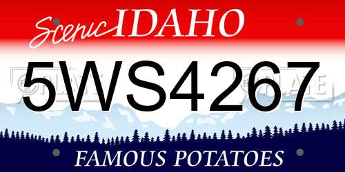5WS4267 Idaho License Plate