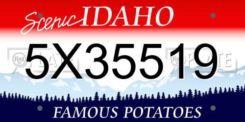 5X35519 Idaho License Plate