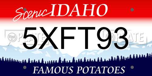 5XFT93 Idaho License Plate