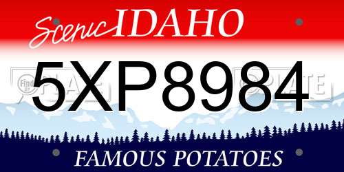 5XP8984 Idaho License Plate