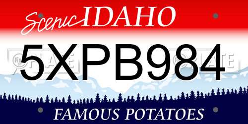 5XPB984 Idaho License Plate