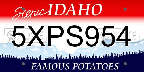 5XPS954 Idaho License Plate
