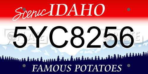 5YC8256 Idaho License Plate