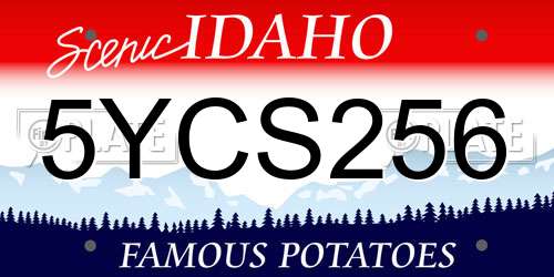 5YCS256 Idaho License Plate