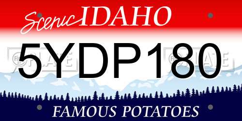 5YDP180 Idaho License Plate
