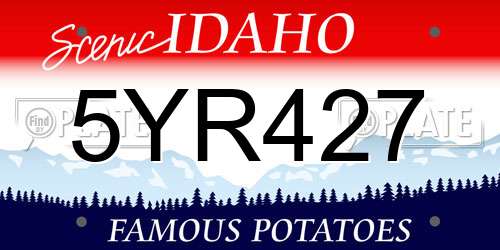 5YR427 Idaho License Plate