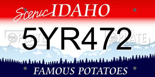 5YR472 Idaho License Plate