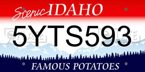 5YTS593 Idaho License Plate