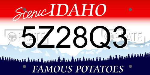 5Z28Q3 Idaho License Plate