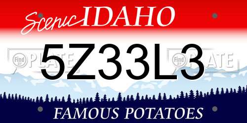 5Z33L3 Idaho License Plate