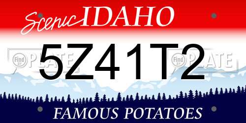 5Z41T2 Idaho License Plate