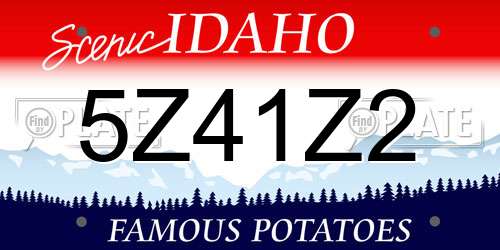 5Z41Z2 Idaho License Plate