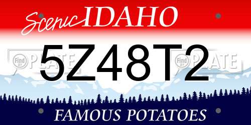 5Z48T2 Idaho License Plate