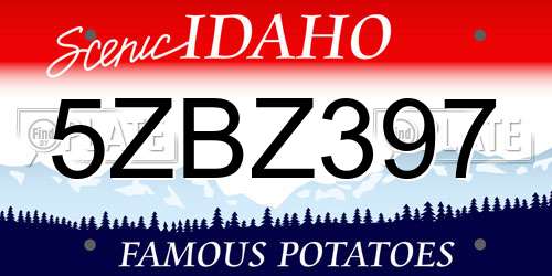5ZBZ397 Idaho License Plate