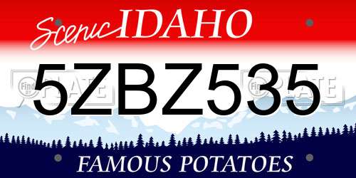 5ZBZ535 Idaho License Plate