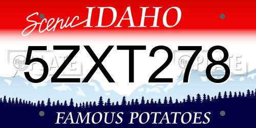 5ZXT278 Idaho License Plate