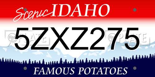 5ZXZ275 Idaho License Plate