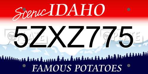 5ZXZ775 Idaho License Plate