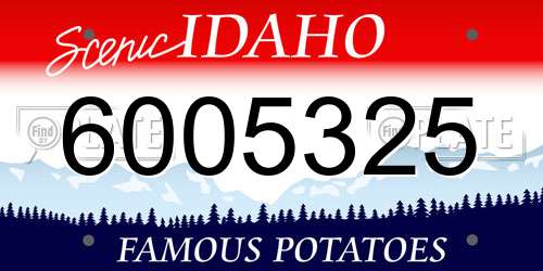 6005325 Idaho License Plate