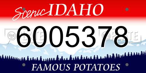 6005378 Idaho License Plate