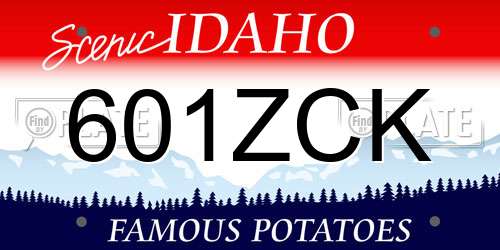 601ZCK Idaho License Plate