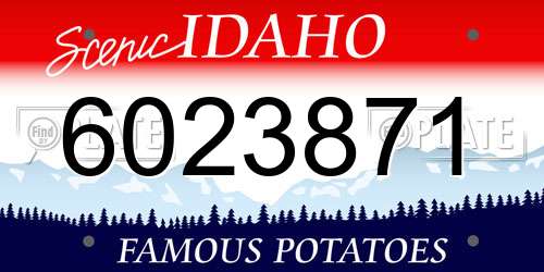 6023871 Idaho License Plate