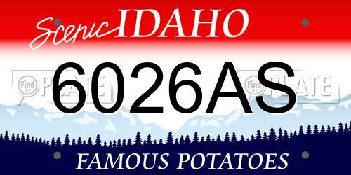 6026AS Idaho License Plate