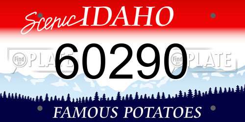 60290 Idaho License Plate