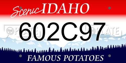 602C97 Idaho License Plate