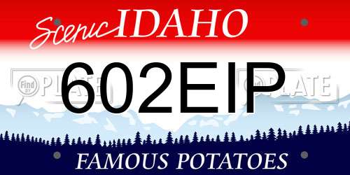 602EIP Idaho License Plate