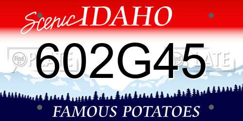 602G45 Idaho License Plate