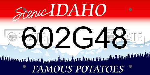 602G48 Idaho License Plate