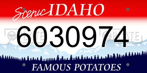 6030974 Idaho License Plate
