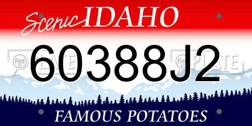 60388J2 Idaho License Plate