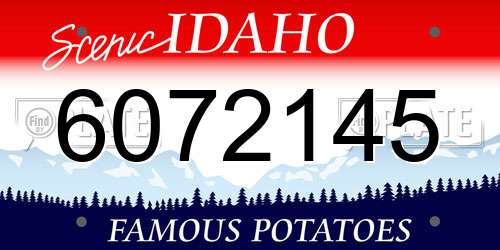 6072145 Idaho License Plate