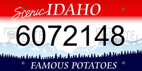 6072148 Idaho License Plate