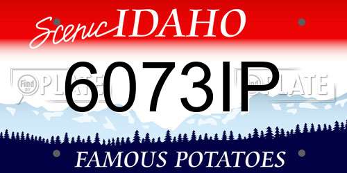 6073IP Idaho License Plate