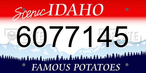 6077145 Idaho License Plate
