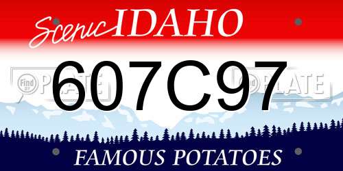 607C97 Idaho License Plate