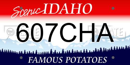 607CHA Idaho License Plate