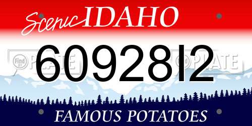 60928I2 Idaho License Plate