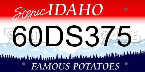 60DS375 Idaho License Plate
