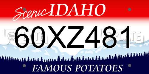 60XZ481 Idaho License Plate