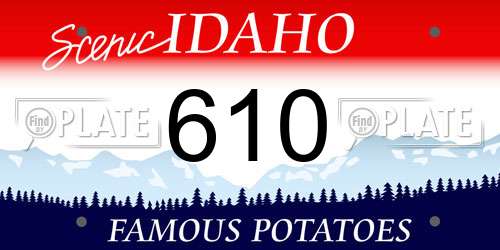 610 Idaho License Plate