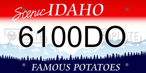 6100DO Idaho License Plate
