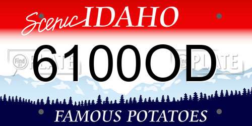6100OD Idaho License Plate