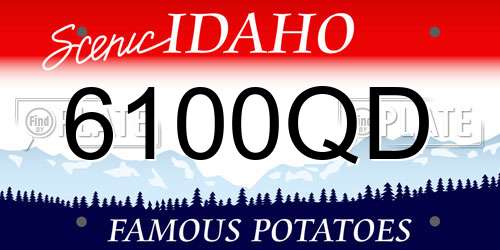 6100QD Idaho License Plate